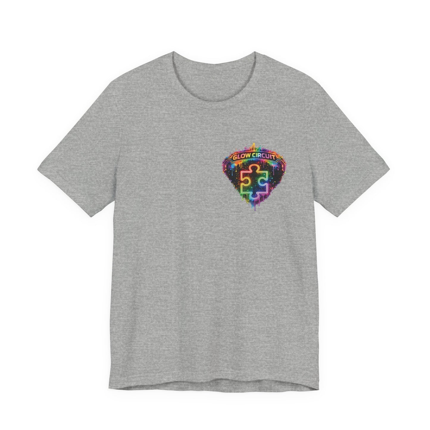 Neon Paint Drip Heart T‑Shirt