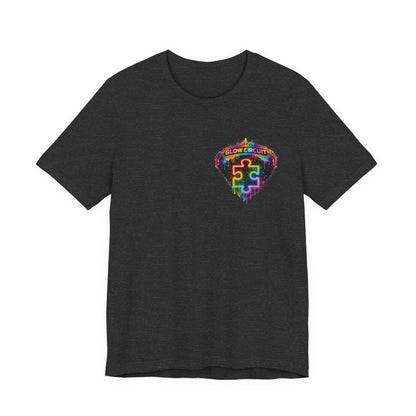 Neon Paint Drip Heart T‑Shirt